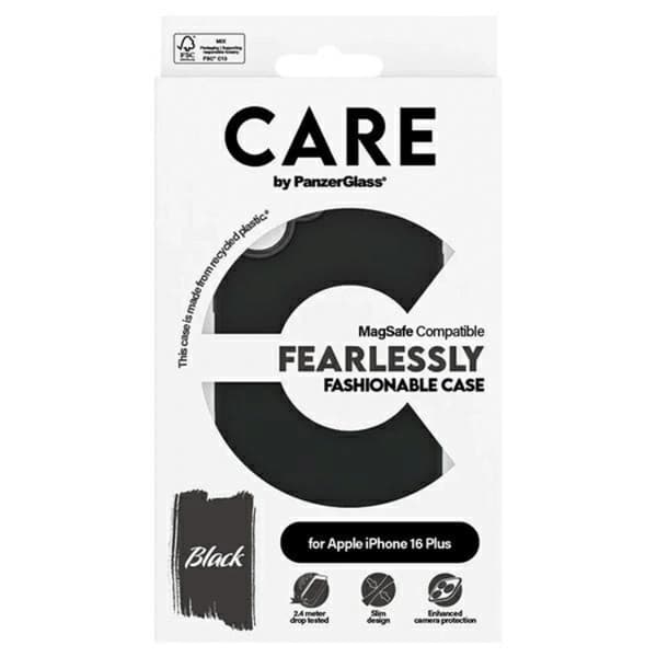 CARE By PanzerGlass iPhone 16 Plus Mobilskal MagSafe Fashion - Svart