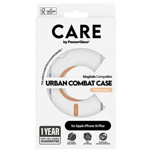 CARE By PanzerGlass iPhone 16 Plus Mobilskal MagSafe - Peachy