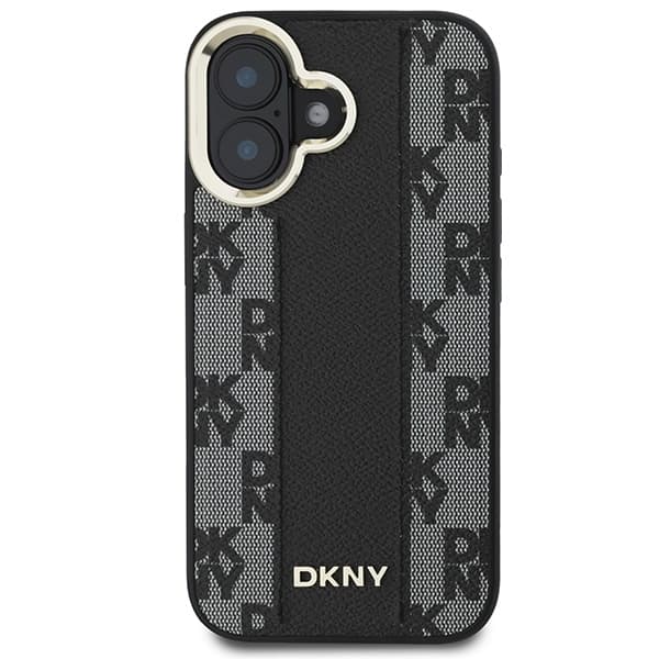 DKNY iPhone 16 Plus Mobilskal MagSafe Checkered Pattern - Svart