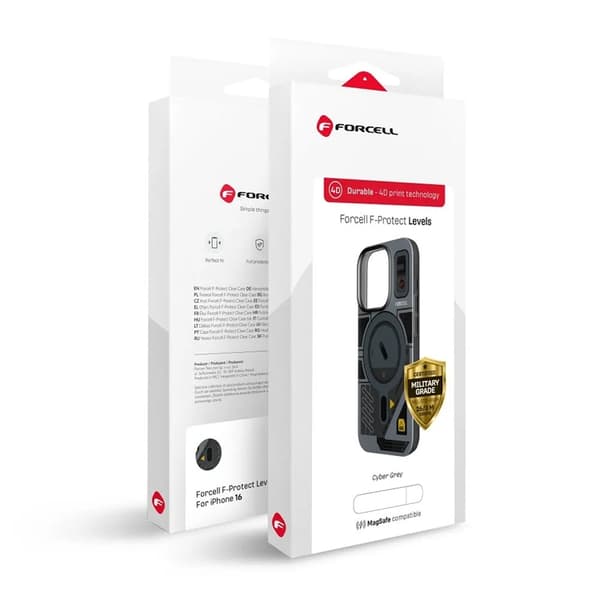 Forcell iPhone 16 Plus Mobilskal MagSafe F-Protect - Cyber Grå