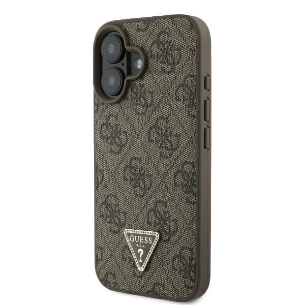 Guess iPhone 16 Plus Mobilskal 4G Triangle Strass - Brun