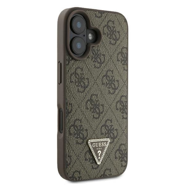 Guess iPhone 16 Plus Mobilskal 4G Triangle Strass - Brun
