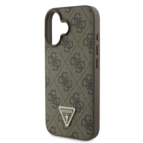 Guess iPhone 16 Plus Mobilskal 4G Triangle Strass - Brun