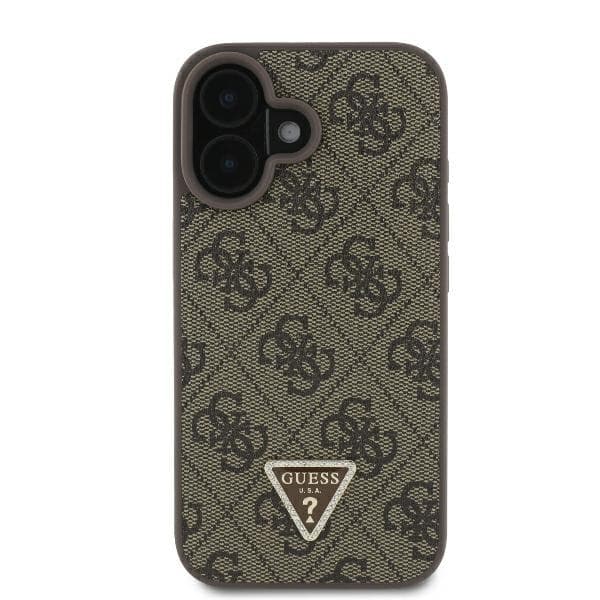 Guess iPhone 16 Plus Mobilskal 4G Triangle Strass - Brun