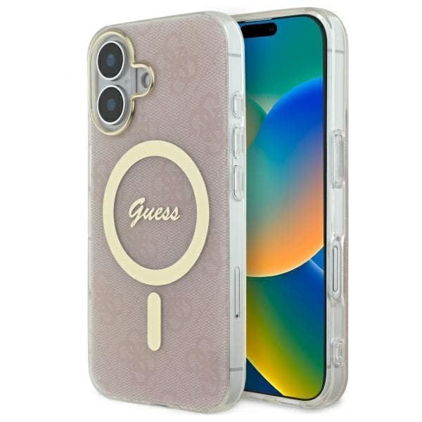 Guess iPhone 16 Plus Mobilskal MagSafe IML 4G - Rosa