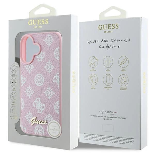 Guess iPhone 16 Plus Mobilskal MagSafe Peony Script Logo