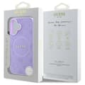 Miniatyrbild 8 av 8: Guess iPhone 16 Plus Mobilskal Magsafe Saffiano Peony Classic Logo - Lila