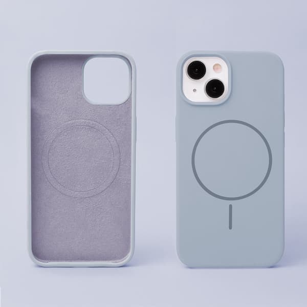 iPhone 16 Plus Mobilskal MagSafe Silikon Thin - Ljusblått