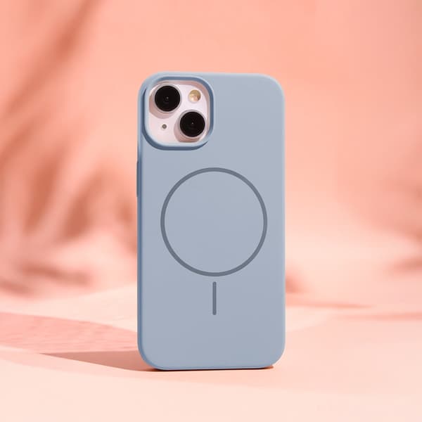 iPhone 16 Plus Mobilskal MagSafe Silikon Thin - Ljusblått