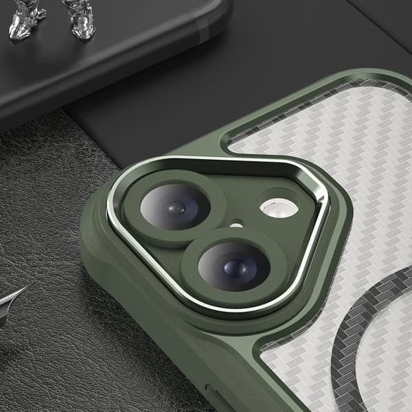 iPhone 16 Plus Mobilskal MagSafe Silikon Leading - Grön