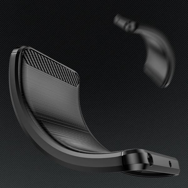 iPhone 16 Plus Mobilskal Silikon Carbon - Svart