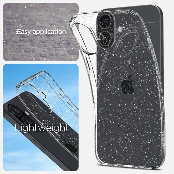 Spigen iPhone 16 Plus Mobilskal Liquid Crystal - Glitter Crystal