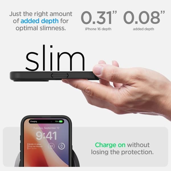 Spigen iPhone 16 Plus Mobilskal Ultra Hybrid - Matt Svart