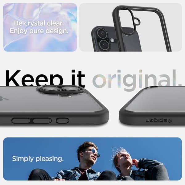 Spigen iPhone 16 Plus Mobilskal Ultra Hybrid - Matt Svart