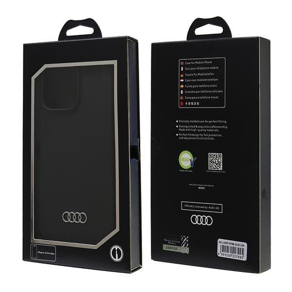 Audi iPhone 16 Pro Max Mobilskal Silikon - Svart