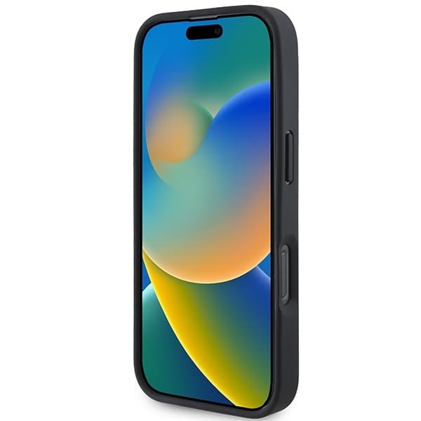 BMW iPhone 16 Pro Max Mobilskal Läder Hot Stamp - Svart