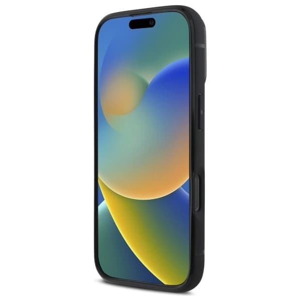 BMW iPhone 16 Pro Max Mobilskal Sign Läder Korthållare - Svart