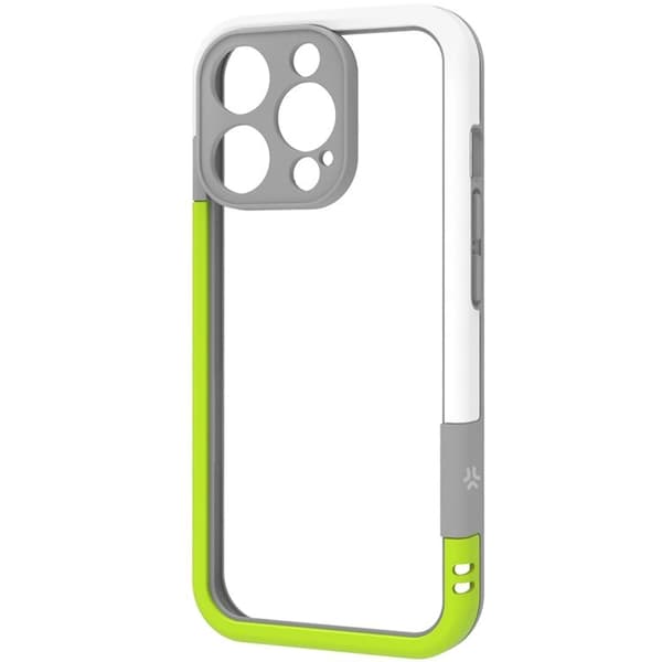Celly iPhone 16 Pro Max Mobilskal Bumper - Vit/Limegrön
