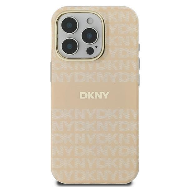 DKNY iPhone 16 Pro Max Mobilskal MagSafe Repeat Texture Stripe - Rosa