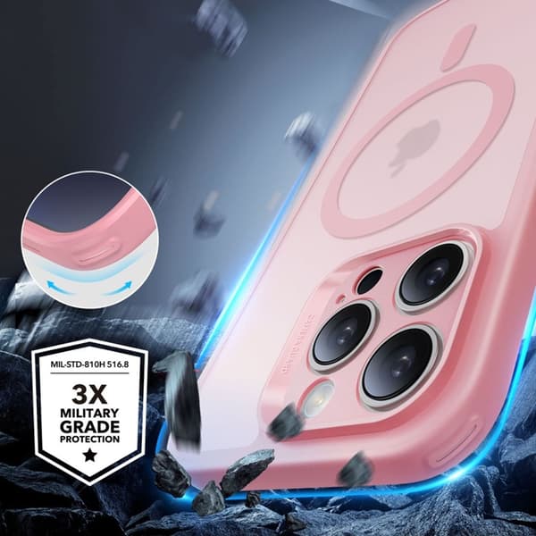 ESR iPhone 16 Pro Max Mobilskal Magsafe Classic Pro Set Halolock - Rosa