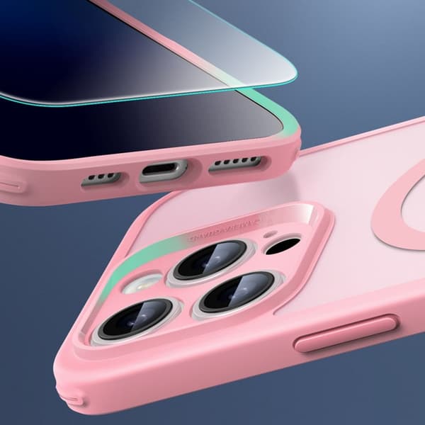ESR iPhone 16 Pro Max Mobilskal Magsafe Classic Pro Set Halolock - Rosa