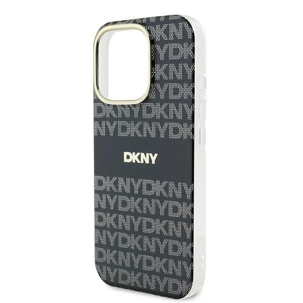 DKNY iPhone 16 Pro Max Mobilskal MagSafe Repeat Texture Stripe - Svart