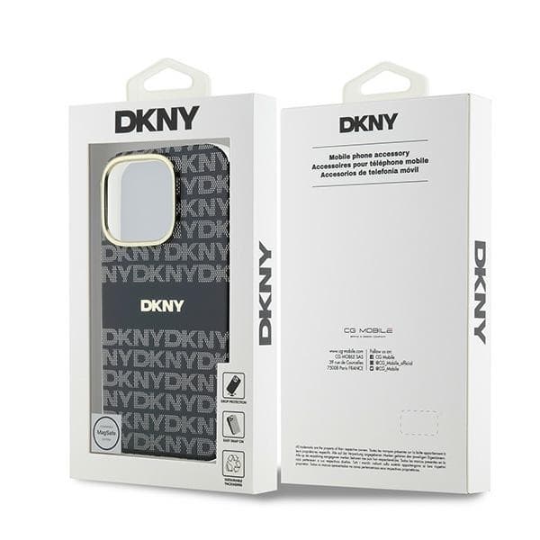 DKNY iPhone 16 Pro Max Mobilskal MagSafe Repeat Texture Stripe - Svart