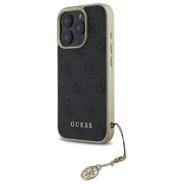 Guess iPhone 16 Pro Max Mobilskal 4G Charms Collection - Svart