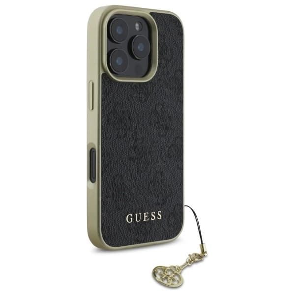 Guess iPhone 16 Pro Max Mobilskal 4G Charms Collection - Svart