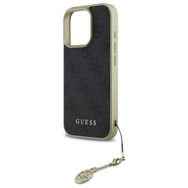 Guess iPhone 16 Pro Max Mobilskal 4G Charms Collection - Svart