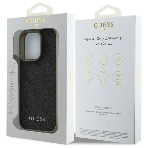 Guess iPhone 16 Pro Max Mobilskal 4G Charms Collection - Svart