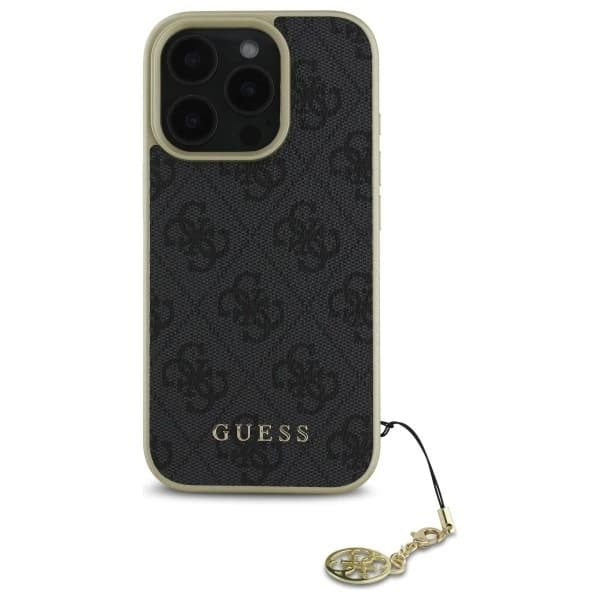 Guess iPhone 16 Pro Max Mobilskal 4G Charms Collection - Svart