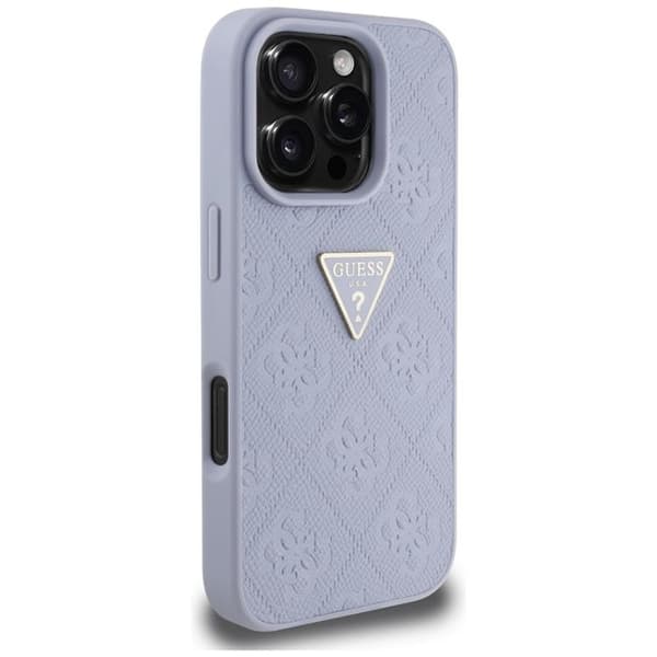Guess iPhone 16 Pro Max Mobilskal Hot Stamp 4G Triangle Logo - Lila