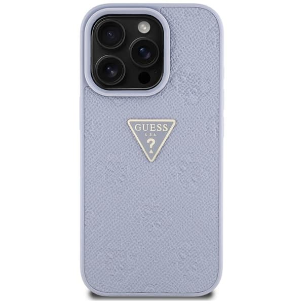 Guess iPhone 16 Pro Max Mobilskal Hot Stamp 4G Triangle Logo - Lila