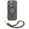 Miniatyrbild 1 av 7: Guess iPhone 16 Pro Max Mobilskal MagSafe IML Glitter Med Strap - Svart
