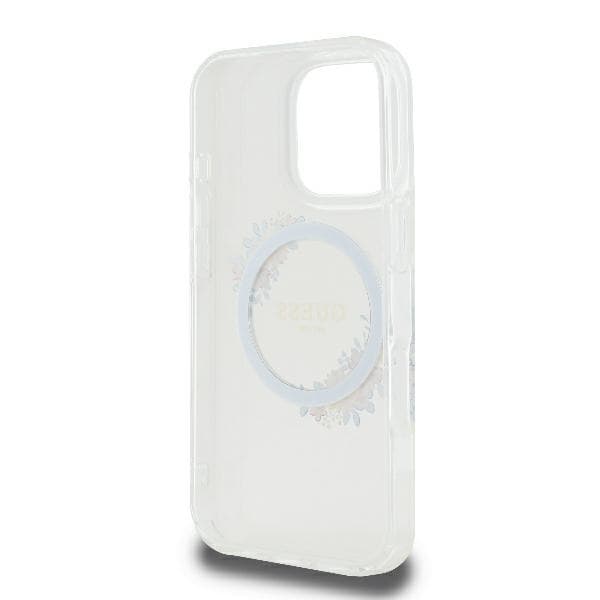 Guess iPhone 16 Pro Max Mobilskal MagSafe IML Flowers Wreath - Transparent