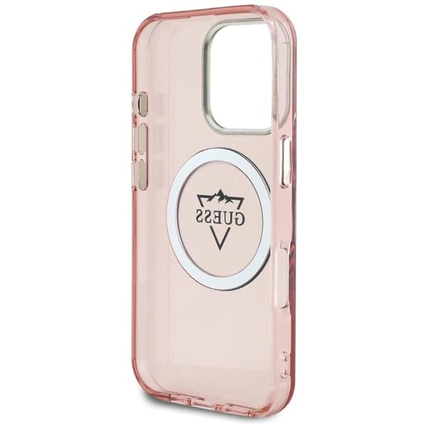 Guess iPhone 16 Pro Max Mobilskal MagSafe IML Mountain Logo - Rosa