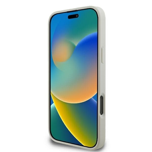 Guess iPhone 16 Pro Max Mobilskal MagSafe Peony Script - Vit