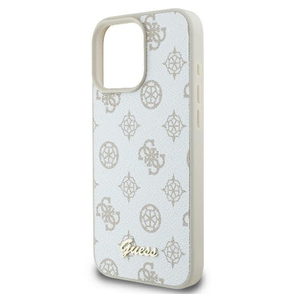 Guess iPhone 16 Pro Max Mobilskal MagSafe Peony Script - Vit