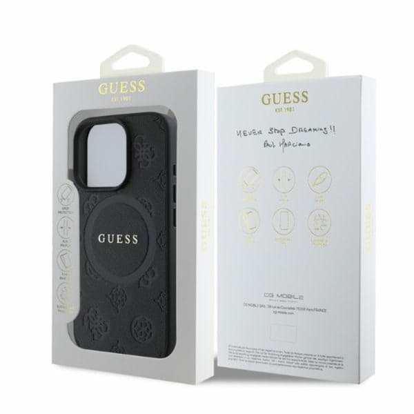 Guess iPhone 16 Pro Max Mobilskal Magsafe Saffiano Peony Logo