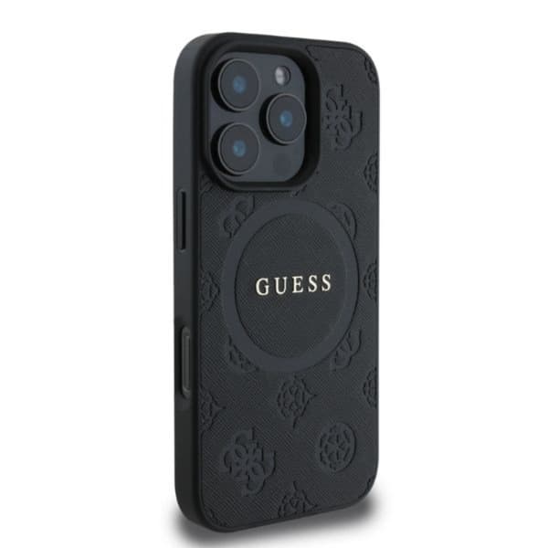 Guess iPhone 16 Pro Max Mobilskal Magsafe Saffiano Peony Logo