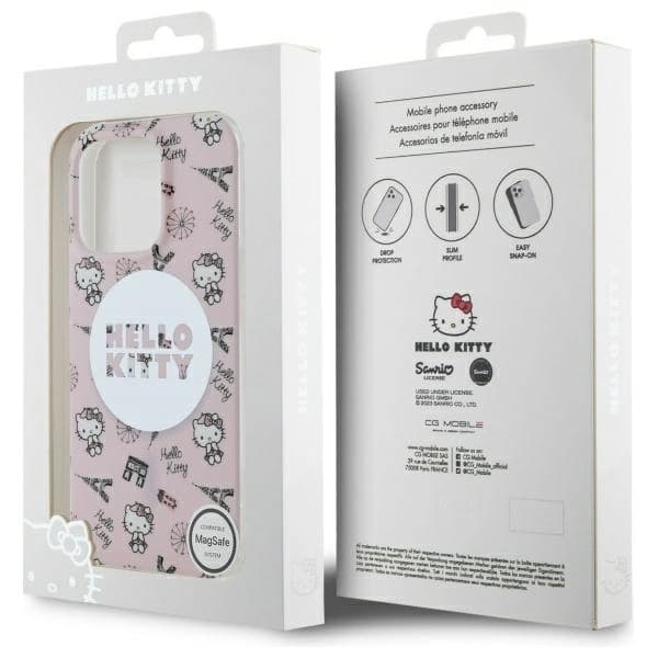Hello Kitty iPhone 16 Pro Max Mobilskal MagSafe IML All Over Paris