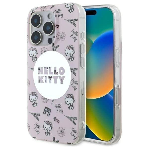 Hello Kitty iPhone 16 Pro Max Mobilskal MagSafe IML All Over Paris