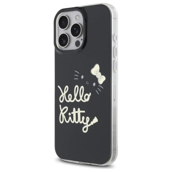 Hello Kitty iPhone 16 Pro Max Mobilskal MagSafe IML Golden Diva - Svart