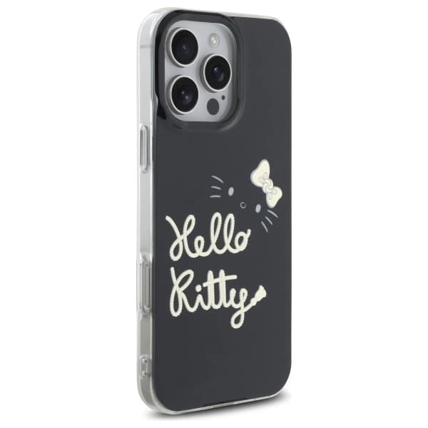 Hello Kitty iPhone 16 Pro Max Mobilskal MagSafe IML Golden Diva - Svart