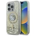 Miniatyrbild 1 av 8: Hello Kitty iPhone 16 Pro Max Mobilskal MagSafe Liquid Glitter - Vit Guld