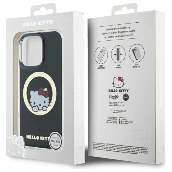 Hello Kitty iPhone 16 Pro Max Mobilskal MagSafe IML Sweet Kitty - Svart