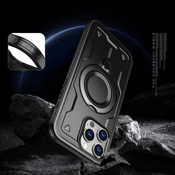 iPhone 16 Pro Max Mobilskal MagSafe Hybrid Armor Trendy - Svart