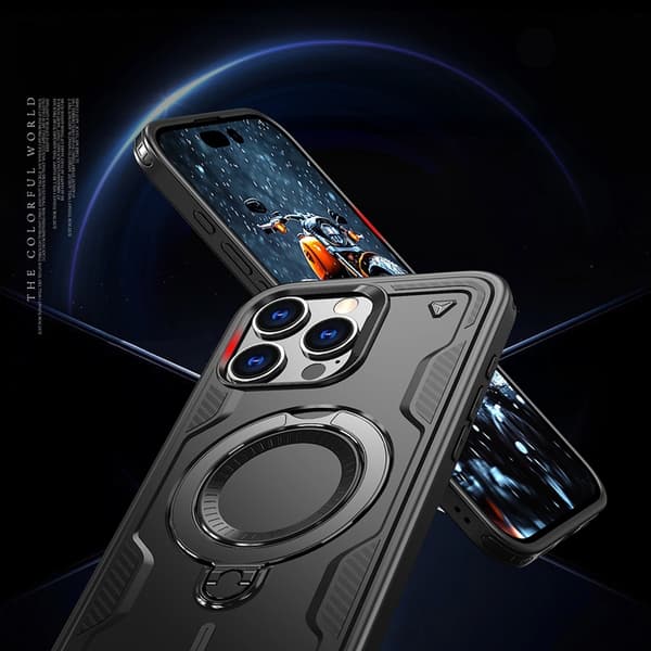 iPhone 16 Pro Max Mobilskal MagSafe Hybrid Armor Trendy - Svart