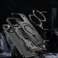 Miniatyrbild 2 av 6: iPhone 16 Pro Max Mobilskal MagSafe Hybrid Armor Trendy - Svart